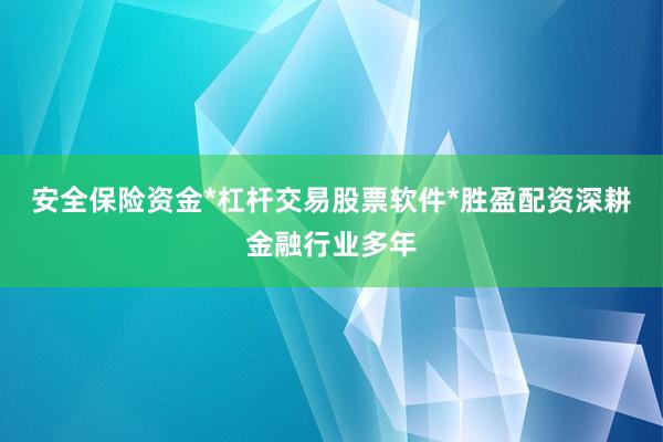 安全保险资金*杠杆交易股票软件*胜盈配资深耕金融行业多年