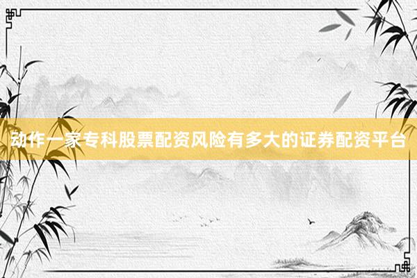 动作一家专科股票配资风险有多大的证券配资平台